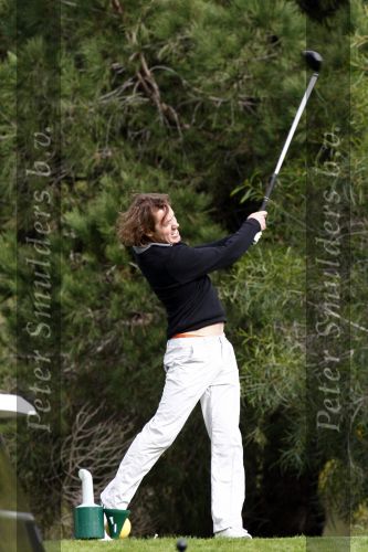 Vale do Lobo 24 februari 2008
Linda de Mol golfend met haar nieuwe vriend Jeroen Rietbergen op vale do lobo  waar Linda een huis heeft.
Peter Smulders bv