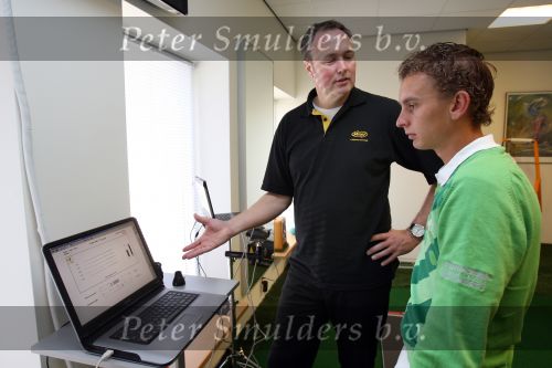 Eindhoven, 2 Mei 2008 
Contract ondertekening en Golfinstructie door Bart v d Wind en Aad v Osmet Golfpro Joost Luiten 
Foto Peter Smulders BV te Eindhoven