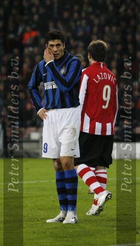 Eindhoven, 12 December 2007
Champions League wedstrijd PSV-Internationale Milan, eindstand 0-1 Seizoen 2007/2008 
Julio Ricardo Cruz
