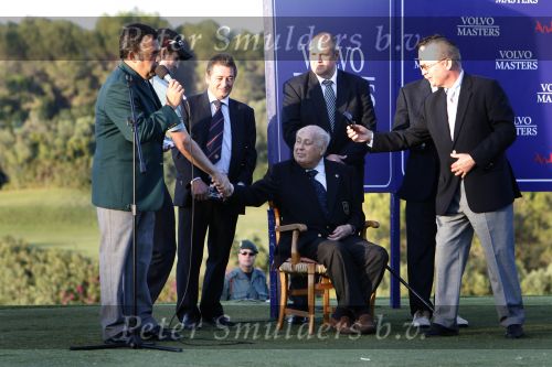 4 November 2007 Valderrama Golfclub ( Spanje )
Finaledag Volvo Masters Seizoen 2007
Justin Rose ( Winnaar en Algemeen Europees Kampioen ) geeft Patino de hand