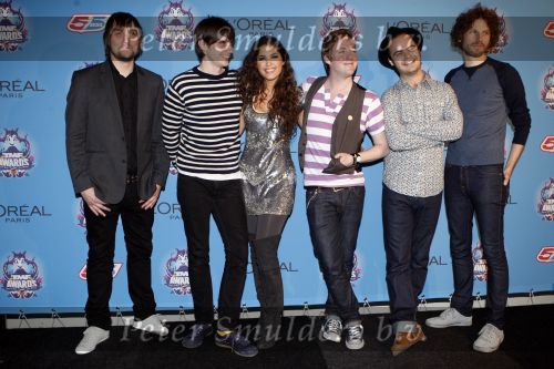 Amsterdam 27 oktober 2007
Uitreiking tmf awards in de heineken music hall.Yolanthe Cabau v Kasbergen met Kaiser Chiefs