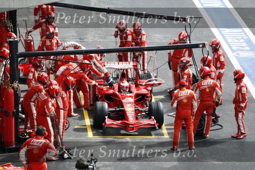 Spa 7 september 2008
Formule 1 Grand Prix van Spa Francochamps. Filippe Massa Kimi Raikkonen Lewis Hamilton  Heiki Kovalinen Fernando Alonso
Peter Smulders bv