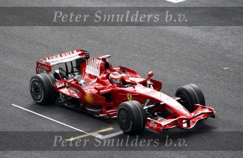 Spa 7 september 2008
Formule 1 Grand Prix van Spa Francochamps. Filippe Massa Kimi Raikkonen Lewis Hamilton  Heiki Kovalinen Fernando Alonso
Peter Smulders bv