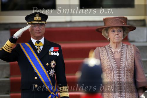Den Haag 21 april 2009
Koningin Beatrix ontvangt  Koning Carl Gustav en Koningin Silvia van Zweden op paleis Noordeinde.
Peter Smulders bv