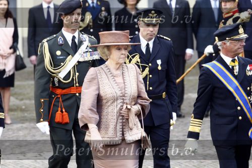 Den Haag 21 april 2009
Koningin Beatrix ontvangt  Koning Carl Gustav en Koningin Silvia van Zweden op paleis Noordeinde.
Peter Smulders bv