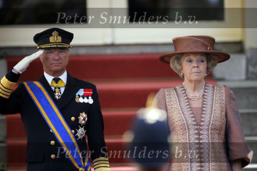 Den Haag 21 april 2009
Koningin Beatrix ontvangt  Koning Carl Gustav en Koningin Silvia van Zweden op paleis Noordeinde.
Peter Smulders bv