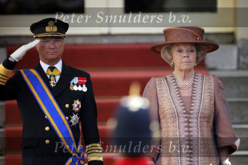 Den Haag 21 april 2009
Koningin Beatrix ontvangt  Koning Carl Gustav en Koningin Silvia van Zweden op paleis Noordeinde.
Peter Smulders bv