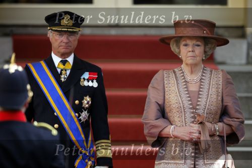 Den Haag 21 april 2009
Koningin Beatrix ontvangt  Koning Carl Gustav en Koningin Silvia van Zweden op paleis Noordeinde.
Peter Smulders bv