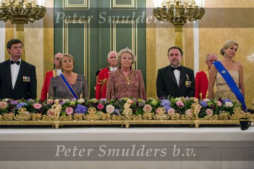 Den Haag 25 mei 2009
Staatsbanket met Koningin Beatrix Prinses Margriet en prinses Maxima vanwege bezoek Chili.
Peter Smulders bv