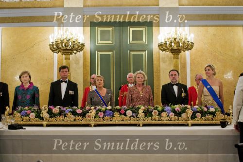 Den Haag 25 mei 2009
Staatsbanket met Koningin Beatrix Prinses Margriet en prinses Maxima vanwege bezoek Chili.
Peter Smulders bv