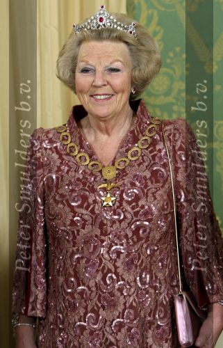 Den Haag 25 mei 2009
Staatsbanket met Koningin Beatrix Prinses Margriet en prinses Maxima vanwege bezoek Chili.
Peter Smulders bv