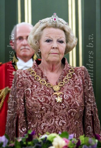 Den Haag 25 mei 2009
Staatsbanket met Koningin Beatrix Prinses Margriet en prinses Maxima vanwege bezoek Chili.
Peter Smulders bv