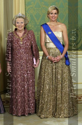 Den Haag 25 mei 2009
Staatsbanket met Koningin Beatrix Prinses Margriet en prinses Maxima vanwege bezoek Chili.
Peter Smulders bv