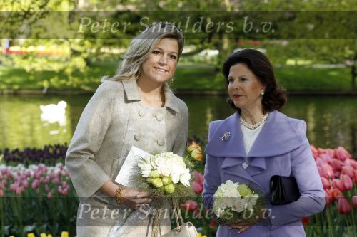 Lisse 22 april 2009
Prinses maxima en koningin Silvia van Zweden in de keukenhof.
Peter Smulders bv