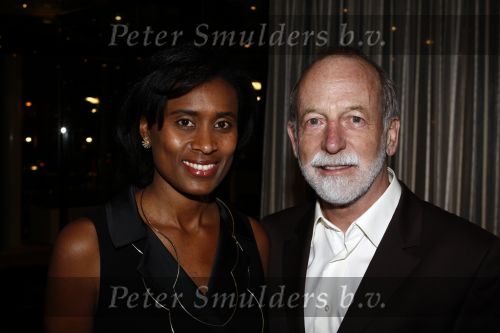 Amsterdam 7 maart 2009
Modeshow Mart Visser in het Hilton. Laetitia Griffith met man
Peter Smulders bv