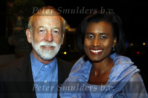 Amsterdam 13 september 2008
Modeshow Mart Visser in het Hilton hotel.
Laetitia Griffith met man