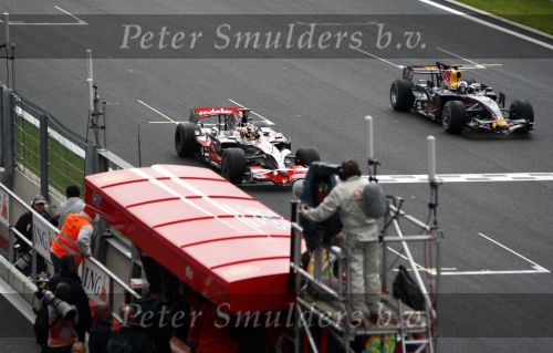 Spa 7 september 2008
Formule 1 Grand Prix van Spa Francochamps. Filippe Massa Kimi Raikkonen Lewis Hamilton  Heiki Kovalinen Fernando Alonso
Peter Smulders bv