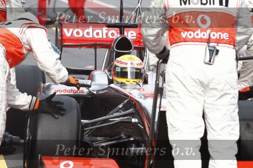 Barcelona 11 maart 2009
Test dag voor de formule 1 teams op het circuit van Barcelona. Lewis Hamilton
Peter Smulders bv