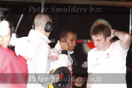 Barcelona 11 maart 2009
Test dag voor de formule 1 teams op het circuit van Barcelona. Lewis Hamilton voor Maclaren Mercedes
Peter Smulders bv