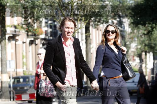 Amsterdam 6 oktober 2007
Lieke v Lexmond met haar vriend Jeroen op de cornelis schuytstraat.