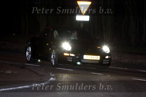 Blaricum 2 februari 2008
Linda de Mol en Jeroen Rietbergen na etentje in restaurant the red  sun en daarna in de porsche cabrio.