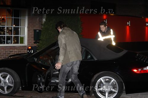 Blaricum 2 februari 2008
Linda de Mol en Jeroen Rietbergen na etentje in restaurant the red  sun en daarna in de porsche cabrio.