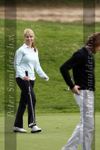 Vale do Lobo 24 februari 2008
Linda de Mol golfend met haar nieuwe vriend Jeroen Rietbergen op vale do lobo  waar Linda een huis heeft.
Peter Smulders bv