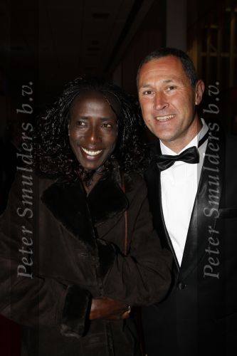Amsterdam 19 decdember 2007
Sportman van het jaar verkiezing in de rai. Lorna Kiplagat met man