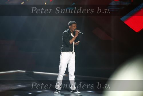 Hilversum 10 april 2009
Opnames X factor in studio 22. Martijn Krabbe Wendy v Dijk Luigiano en Irma tijdens sing off
Peter Smulders bv