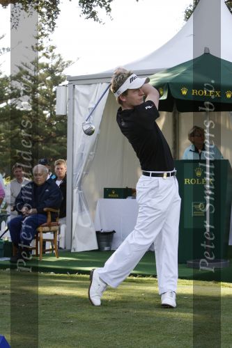 4 November 2007 Valderrama Golfclub ( Spanje )
Finaledag Volvo Masters Seizoen 2007
Luke Donald met Petino Sr. op de achtergrond