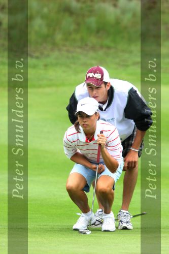 Valkenswaard, 7 Juni 2008
ABN AMRO Ladies Open 2008 op de Eindhovensche Golf
Maaike Naafs met haar vriend en caddy Martijn Vermei