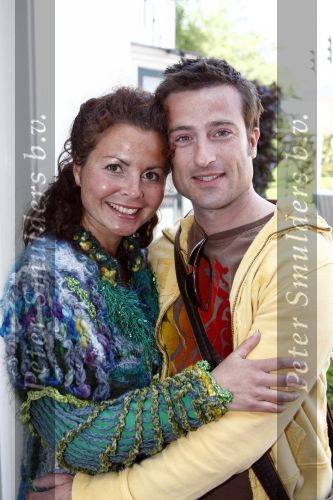 Amstelveen 21 mei 2008
Olympische Lunch Princess waar de T14 hockeystick van Princess wordt gepresenteerd. 
Maaike Widdershoven met man