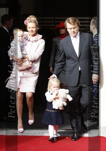 Den Haag 20 oktober 2007
Mabel Wisse Smit Prins Friso en hun dochters Luana en Zaria bij de doop van prinses Ariane.