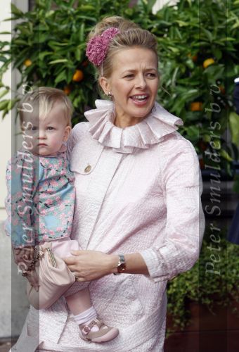 Den Haag 20 oktober 2007
Mabel Wisse Smit Prins Friso en hun dochters Luana en Zaria bij de doop van prinses Ariane.