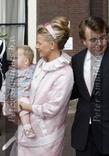 Den Haag 20 oktober 2007
Mabel Wisse Smit Prins Friso en hun dochters Luana en Zaria bij de doop van prinses Ariane.