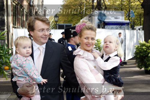 Den Haag 20 oktober 2007
Mabel Wisse Smit Prins Friso en hun dochters Luana en Zaria bij de doop van prinses Ariane.