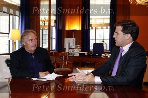 Amsterdam 5 juni 2008 
Journalist Karel Hille interviewt Mark Rutte in zijn kantoor bij de VVD
