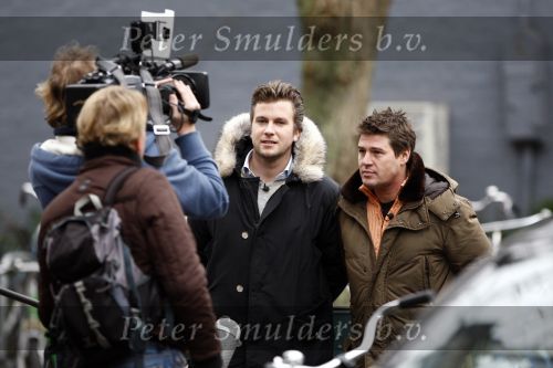 Amsterdam 17 januari 2008
Martijn Krabbe en Winston Gerschtanowitz  tijdens opnames op de cornelis schuytsstraat.