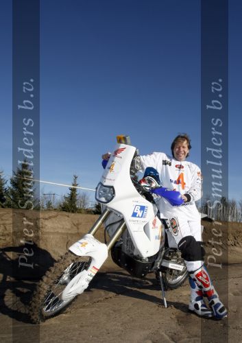 Eindhoven, 9 Februari 2008
Martin Utberg met zijn Honda Motor , TopspeedTV, Heroes Legend
Parijs Dakar.
Foto: Jan van den Dungen