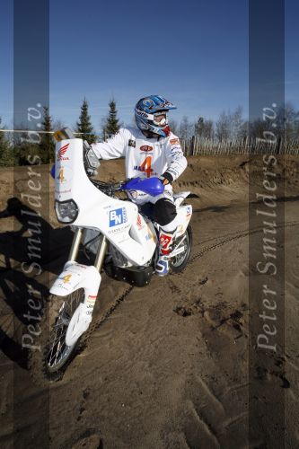 Eindhoven, 9 Februari 2008
Martin Utberg met zijn Honda Motor , TopspeedTV, Heroes Legend
Parijs Dakar.
Foto: Jan van den Dungen