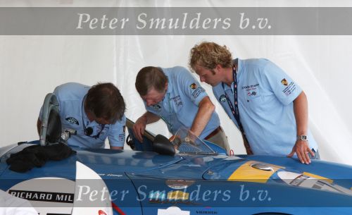 Le Mans, 12 Juli 2008
Le Mans Classic 2008
TV verslaggever/Programmamaker Martin Utberg van Topspeed TV in gesprek met Gijs v Lennep
