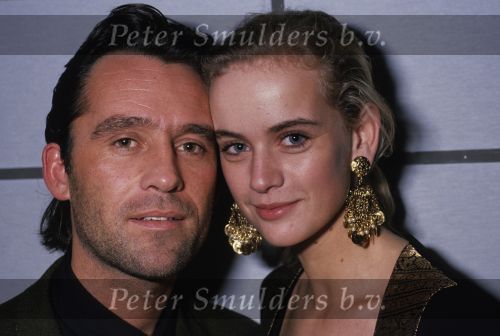 Amsterdam, 1992 Daphne Bunskoek met haar eerste inmiddels ex-man Maurice v Zijst