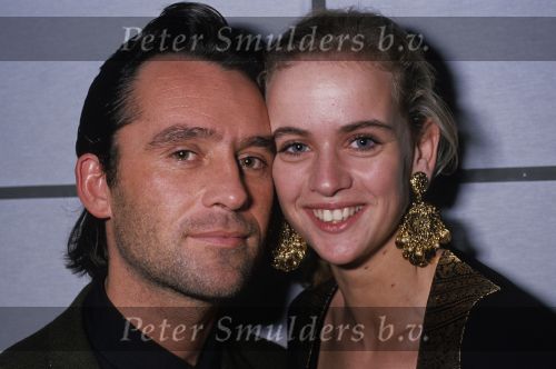 Amsterdam, 1992 Daphne Bunskoek met haar eerste inmiddels ex-man Maurice v Zijst