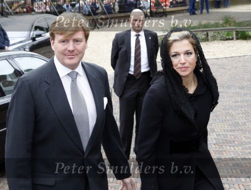 Wassenaar 3 april 2008
Herdenkingsdienst soldaat van oranje Erik Hazelhoff  in kerk wassenaar. Maxima en Prins Willem Alexander
Peter Smulders bv