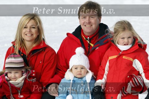 Lech 16 februari 2009
Fotosessie met de koninklijke familie in Oberlech. Koningin Beatrix Prins Willem Alexander Prinses Maxima Amalia Alexia Ariane Prins Constantijn Prins es Laurentien Claus Cazimir Eloise en  Leonore.
Peter Smulders bv