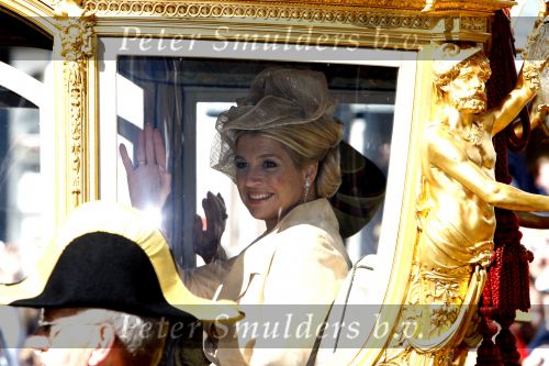 Den Haag 18 september 2007
Koningin Beatrix Prins Willem Alexander Maxima Prinses Margriet Pieter v Vollenhoven Prins Constantijn en Prinses Laurentien bij prinsjesdag met de gouden koets.