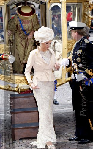 Den Haag 18 september 2007
Koningin Beatrix Prins Willem Alexander Maxima Prinses Margriet Pieter v Vollenhoven Prins Constantijn en Prinses Laurentien bij prinsjesdag met de gouden koets.