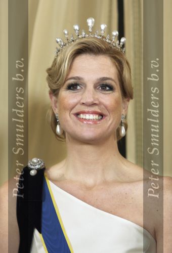Den Haag 21 april 2009
Staatsbezoek van Koning Carl Gustav en koningin Silvia aan Nederland. Prinses Maxima Koningin Beatrix Prins Willem Alexander Pieter v Vollenhoven en prinses Margriet.
Peter Smulders bv