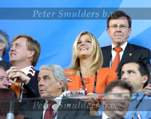 Basel 21 juni 2008
Prins Willem Alexander en Maxima bij nederland Rusland op de EK 2008 in Oostenrijk en Zwitserland.