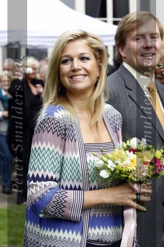 Wassenaar 31 mei 2008
Prinses Maxima en Prins Willem Alexander openen de beeldentuin bij het stadhuis van Wassenaar.
